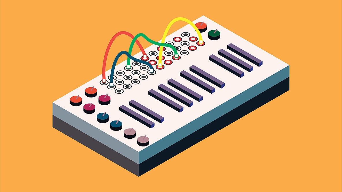 Digitale Grafik eines Synthesysers