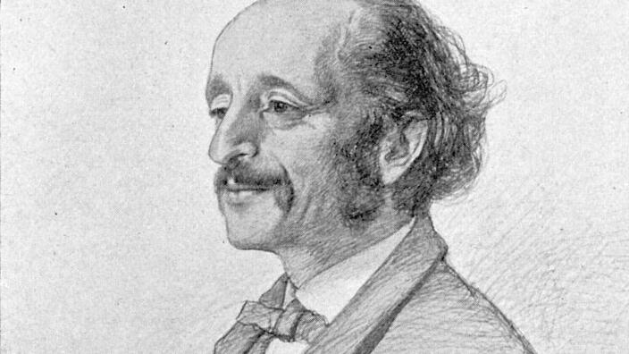 Gezeichnetes Portrait von Julius Rodenberg 
