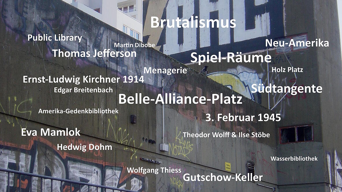 Ruine an der „Parkpalette“ im nördlichen Teil vom „Block 616“ am Mehringplatz