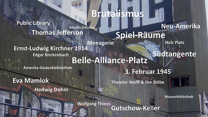 Ruine an der „Parkpalette“ im nördlichen Teil vom „Block 616“ am Mehringplatz