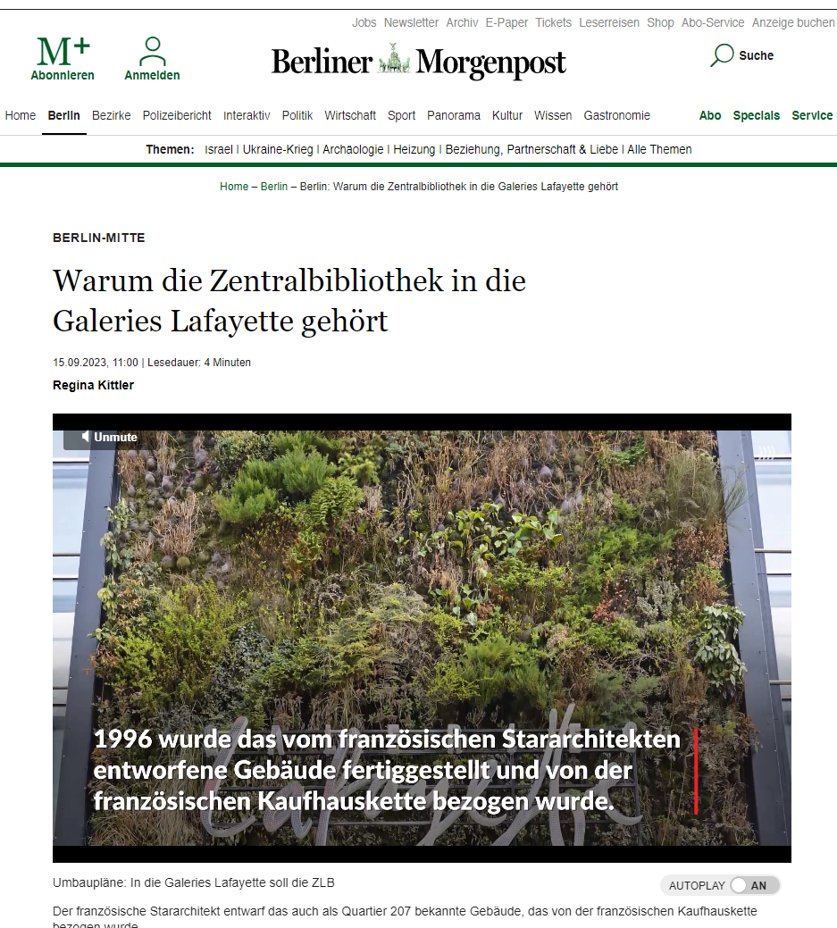 Screenshot der Artikelseite der Berliner Morgenpost