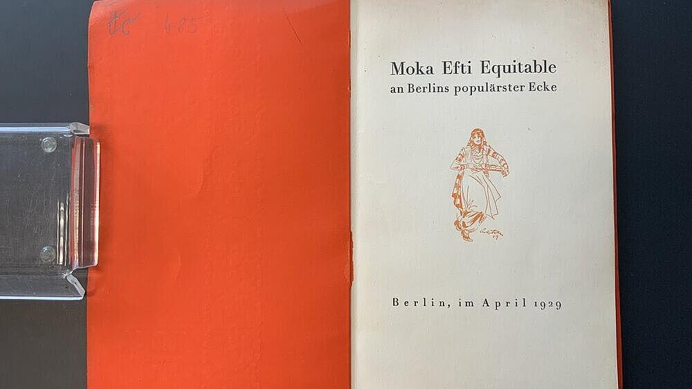 Werbebroschüre des Cafés Moka Efti von 1929