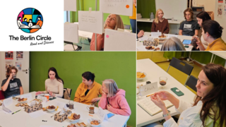 Collage aus Fotos und Logo