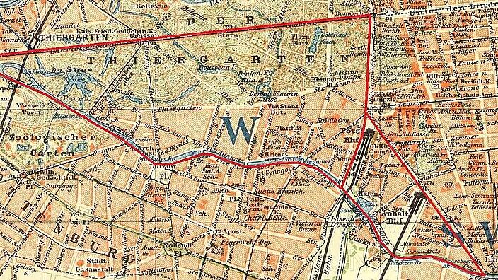 Friedrichvorstadt Stadtplan von 1897
