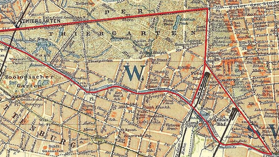 Friedrichvorstadt Stadtplan von 1897
