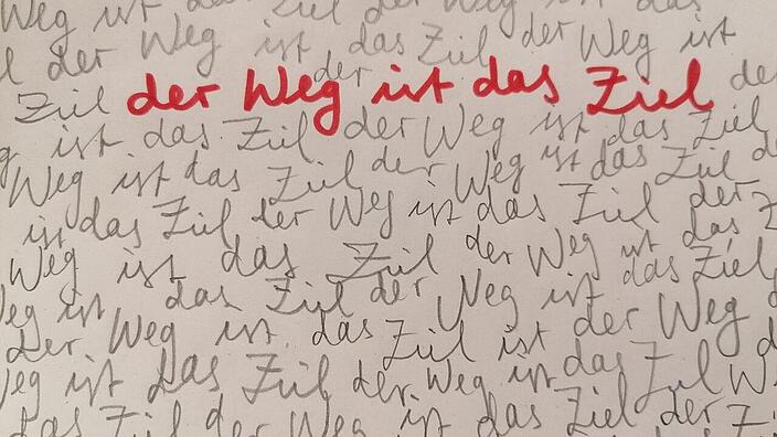 Ein schönes Beispiel der Schreibmeditation
