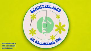 Flyer in den Farben Gelb, Grün und Blau