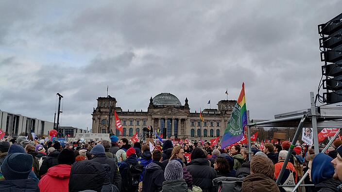 Bild von einer Demostration in Berlin