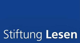Blaues Logo mit weißer Schrift "Stiftung Lesen"