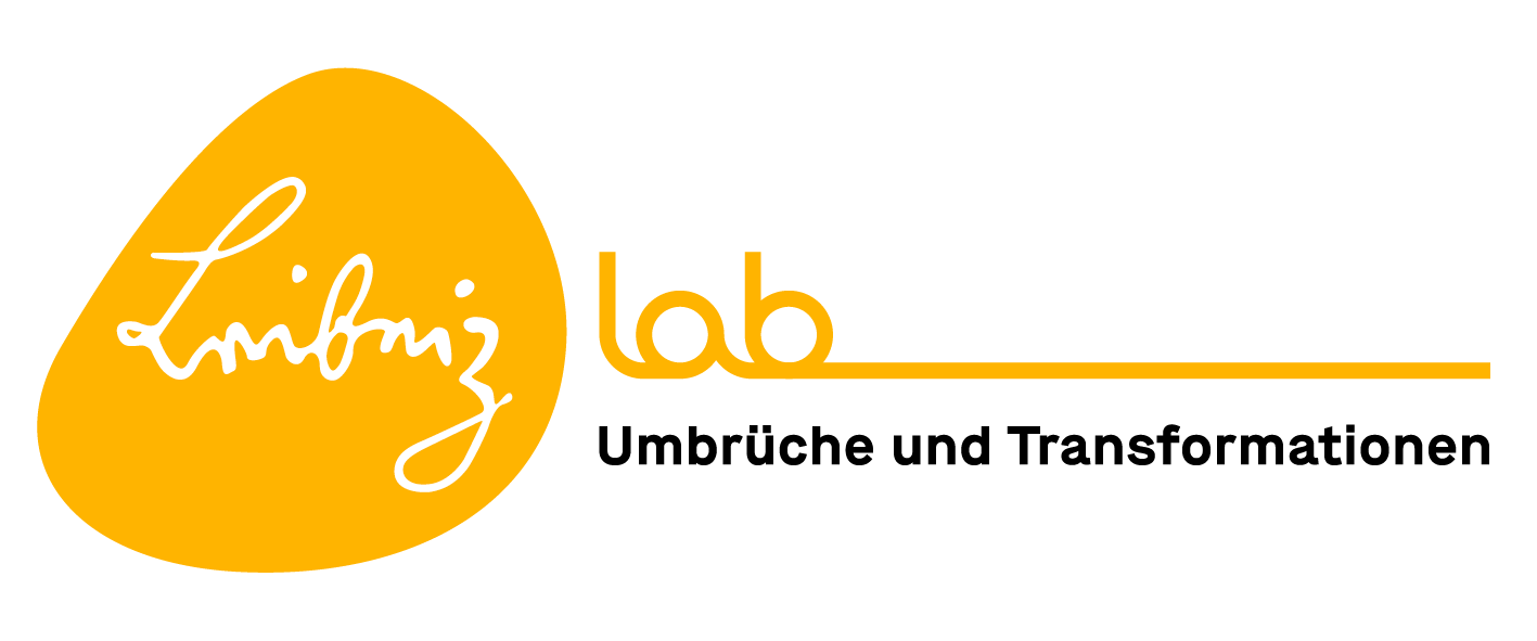 Logo des Leibniz-Labs mit dem Titel Transformation und Umbrüche